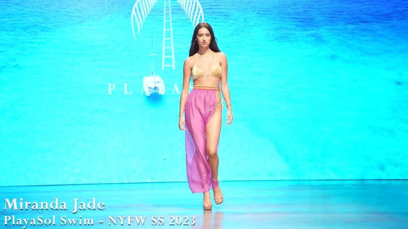 020. Breathtaking  Model Miranda Jade - Shines in 4K Slow-Mo Runway Walk  at NYFW SS 2023