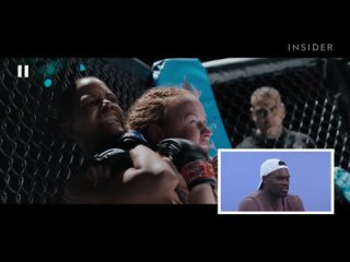 Звезда UFC оценивает сцены ММА боёв в фильмах | Озвучка J Ell