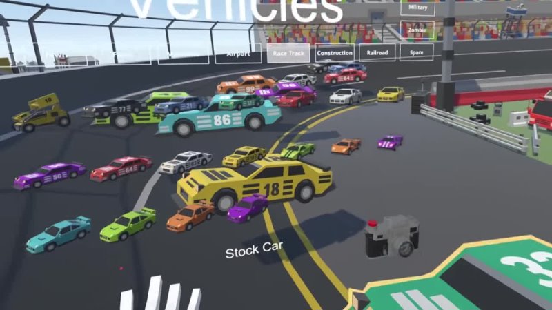 HUGE NASCAR CRASH TRACK BUILD Tiny Town VR Gameplay Oculus VR