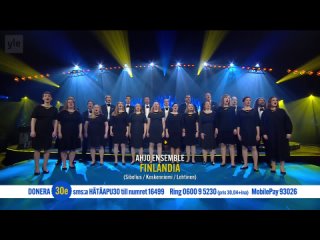 Ahjo Ensemble-kuoro esitti Finlandia-hymnin tukena Ukrainalle