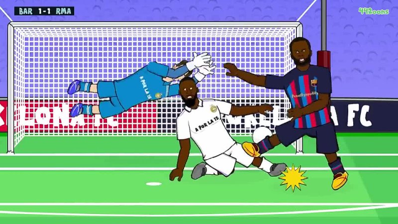 BARCA WIN EL CLASICO (2 1 Barcelona vs Real Madrid 2023 Kessie Roberto Parody Goals