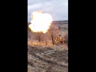 Российский тяжёлый 240-мм самоходный миномет Тюльпан разносит укрепрайон ВСУ