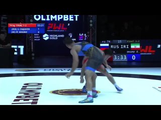 74kg Zaurbek Sidakov (Russia) vs Yones Emami (Iran) Poddubny Wrestling PWL 3