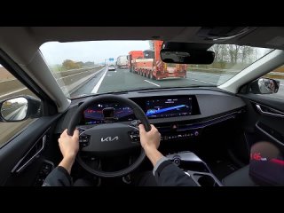 [TEST DRIVE FREAK] 2021 Kia EV6 77.4 kWh RWD 228 PS TOP SPEED AUTOBAHN DRIVE POV