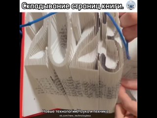 Современный вид искусства складывания страниц книги, наверное некоторым любителям чтения книг, покажется кощунственным,... (видео)