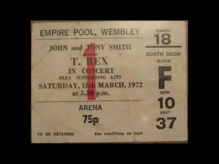 T.Rex – Wembley Empire Pool – 18th March 1972 (Matinee Concert)