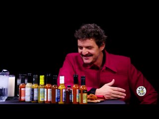 First We Feast Pedro Pascal Cries From His Head While Eating Spicy Wings | Hot Ones