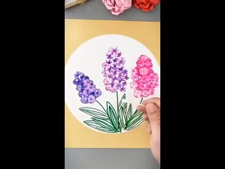 Рисуем цветочки в интересной технике
