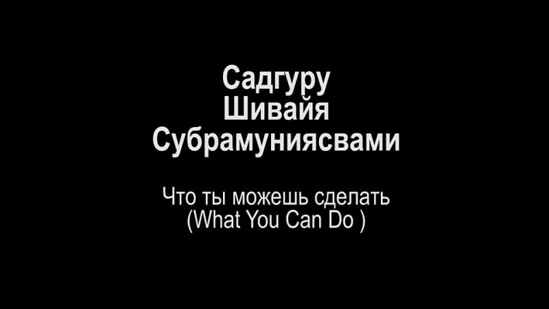 What You Can Do