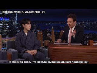 RUS SUB РУС САБ BTS's Jimin Talks About His Solo Album Face and Teaches Jimmy How to Dance -The Tonight Show
