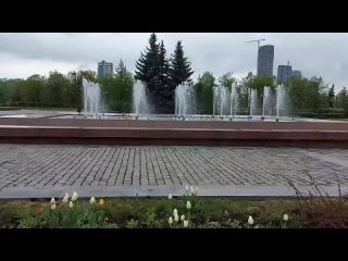 Запуск фонтанов в Парке Победы