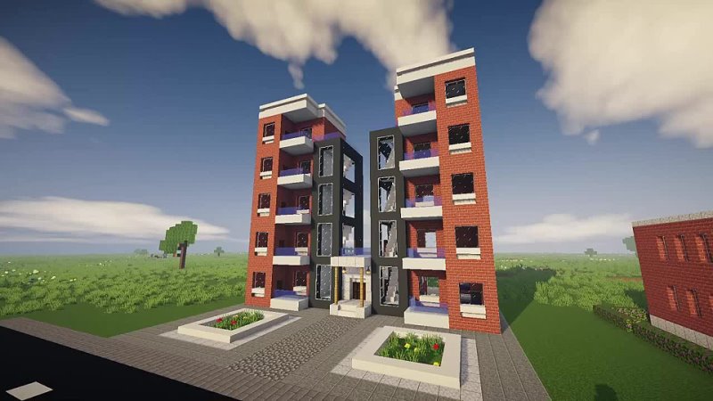 How to build an apartment building in Minecraft