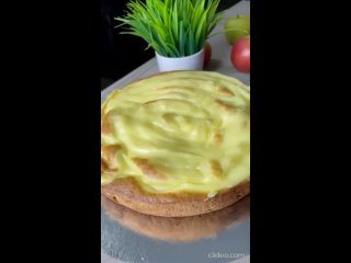 Обалденный Пирог с Яблоками и Заварным Кремом -торт, который запекается сразу с кремом 😍😋 Сохраните