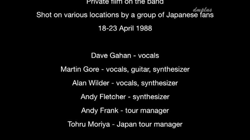 Depeche Mode Japan 1988 - private film on the band - full version