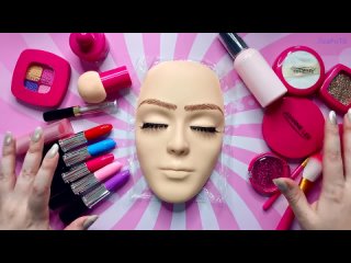 АСМР Макияж игрушечной косметикой на манекене🌸💄Быстрый ASMR Триггеры, движения руками, близкий шепот