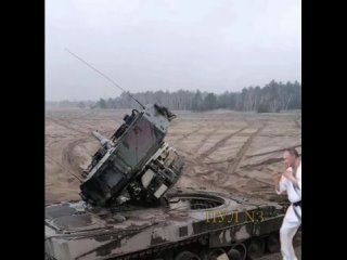 Опубликовано видео произошедшего с танком Leopard 2А4