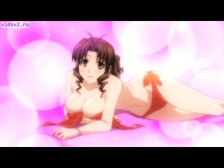 nyan koi! food грудь blush воздушный поцелуй cleavage живот ass купальник anime screencap карие глаза navel бикини mail ноги 1gi