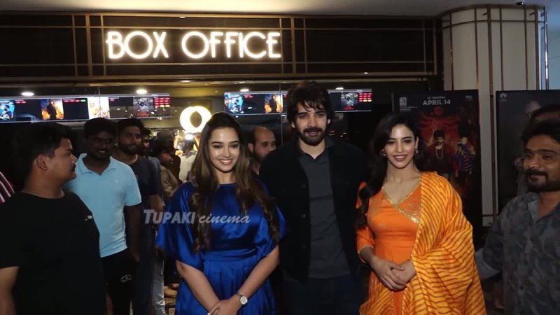 Sushanth, Daksha Nagarkar and Pujita Ponnada Selling Ravanasura Movie Tickets at AMB