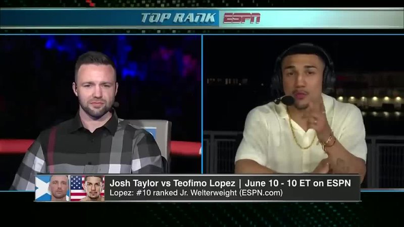Josh Taylor and Teofimo Lopez clash on air!