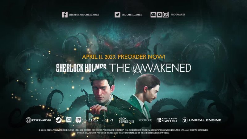 Sherlock Holmes The Awakened Launch Trailer (11 April) ｜ PC, PS, Xbox, Switch