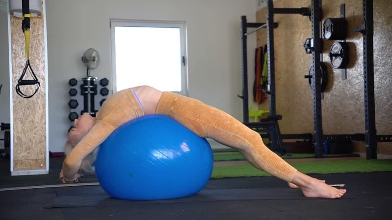 Exercises with Gymnastics ball Contortion Flexibility Mobility Stretching