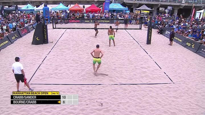 Sander Crabb vs Bourne Crabb Game 1 Highlights | AVP Manhattan Beach Open Semifinals
