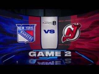 Обзор матча NHL Плей-офф Нью-Джерси Девилс (New Jersey Devils) - Нью-Йорк Рейнджерс (New York Rangers) Игра 2 21.04.2023