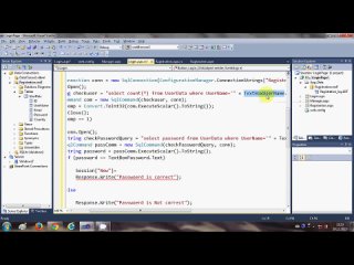 ASP.NET Tutorial 6- Create a Login website - Login page & Validating User and Password in database