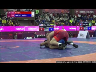 FS Pan-Am2023 74kg 1_8 Kyle Douglas DAKE (USA) vs. Mauricio javier SANCHEZ SALTO (ECU)