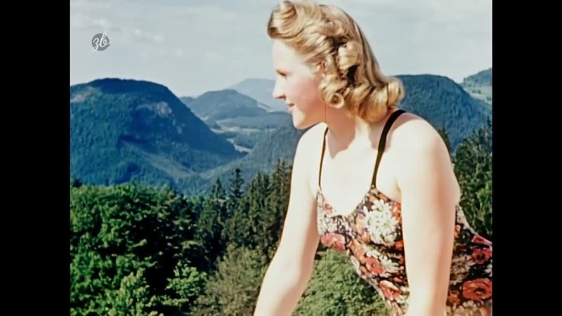 Eva Braun Privatfilmaufnaehme; Pünktchen am Berg