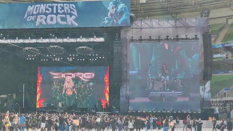 Doro Monsters of Rock concert at Allianz Parque, São Paulo, Brazil on April 22,
