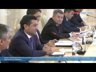 Начало переговоров С.В.Лаврова с Министром иностранных дел Узбекистана Б.О.Саидовым 🇷🇺🇺🇿