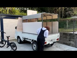 [tetu channel] 軽トラ幌 荷台に50kg以下の住み家を作りたい！断熱壁編｜車中泊の女