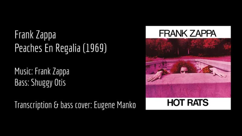 Frank Zappa - Peaches En Regalia bass cover with tabs
