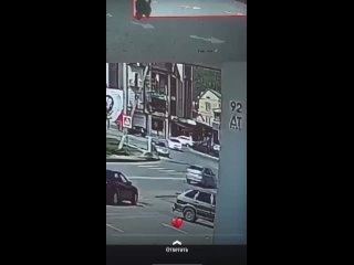 Видео момент аварии в Избербаше