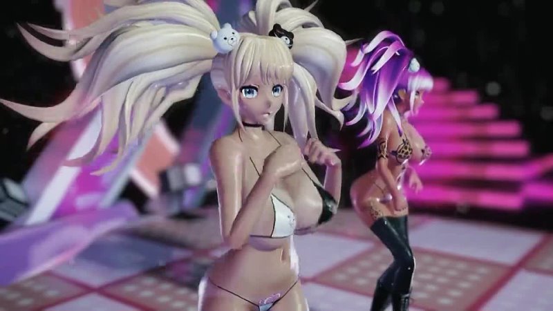 MMD SEX DANGANRONPA BIG TITTED JUNKO AND JUNKO NUMBER