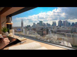 [Abao in Tokyo] 5-HOUR STUDY WITH ME 🍃 / calm piano / Tokyo Skyline at Sunset / Pomodoro 50-10