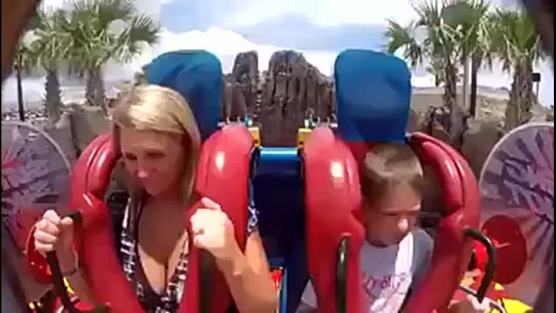 Mom treating son to awesome ride