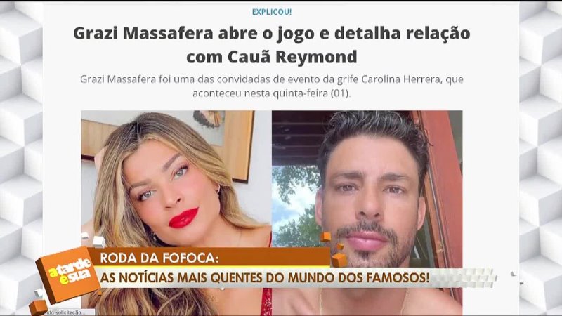 RedeTV - Grazi Massafera abre o jogo sobre relação com Cauã Reymond e esclarece: “Parceria para vida toda”