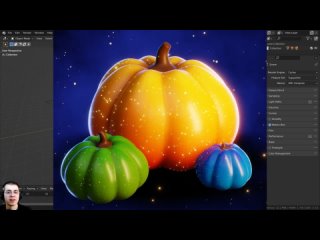 Перевод Stylized Hand Painted Pumpkins (Blender Tutorial)