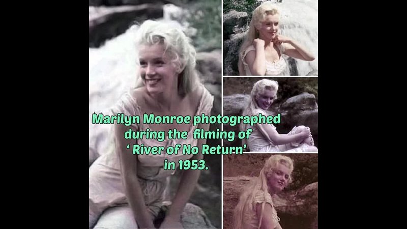 Marilyn Monroe Photographed during the filming of River of No