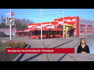 Объявлено вознаграждение за информацию: вандалы разрисовали вагоны нового трамвая в Таганроге