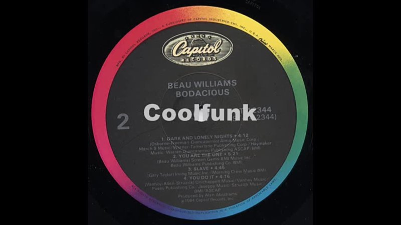 Beau Williams Slave ( Electro Boogie Funk