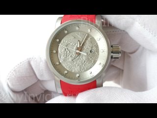 Invicta S1 Rally Yakuza 41404 Мужские Кварцевые Часы Инвикта Ралли Якудза на Красном Силиконовом Ремешке