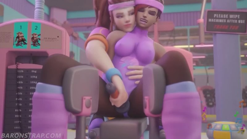 Brigitte and Sombra Lesbian Workout - Лесбийская тренировка Бриджит и Сомбры порно хентай porno hentai