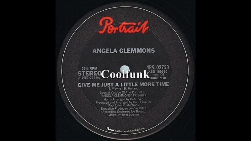 Angela Clemmons - Give Me Just A Little More Time (12  Disco 1982)