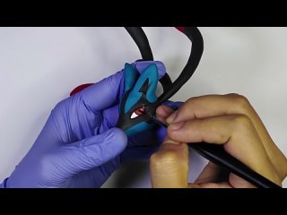 Sculpting MEGA LUCARIO   POKEMON Clay Art