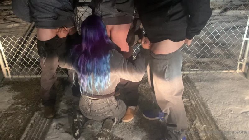 Pandora Skye Amateur FMMM Foursome Outdoor Winter Blowjob ( thedesperateone onlyfans