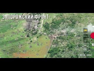Видео ударов российской артиллерии по ВСУ в селе  Пятихатки от @ZA_FROHT