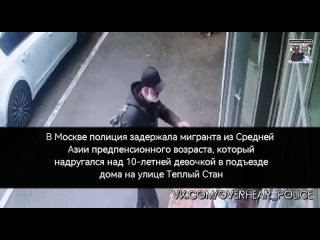 В Москве полиция задержала мигранта из Средней Азии предпенсионного возраста, который надругался над 10-летней девочкой